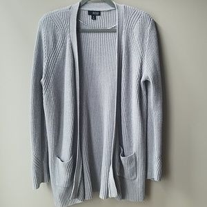 Gray open cardigan